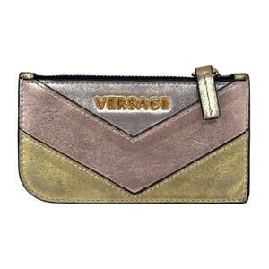 Versace Metallic Zipper Wallet